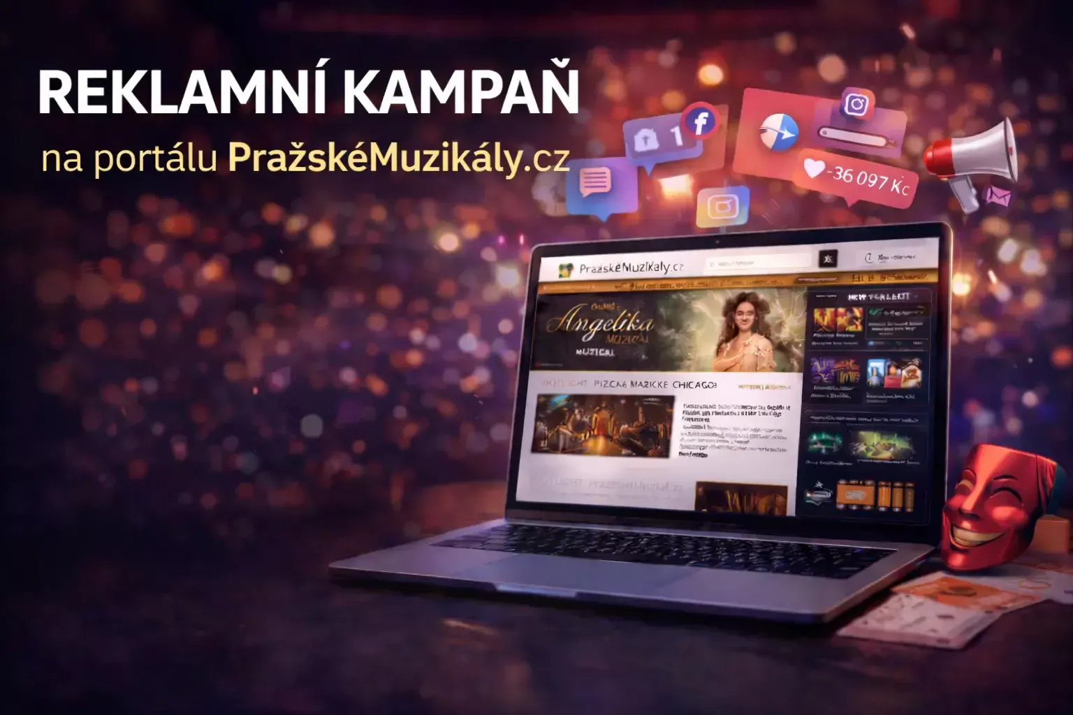 Reklamní kampaň na portálu PražskéMuzikály.cz