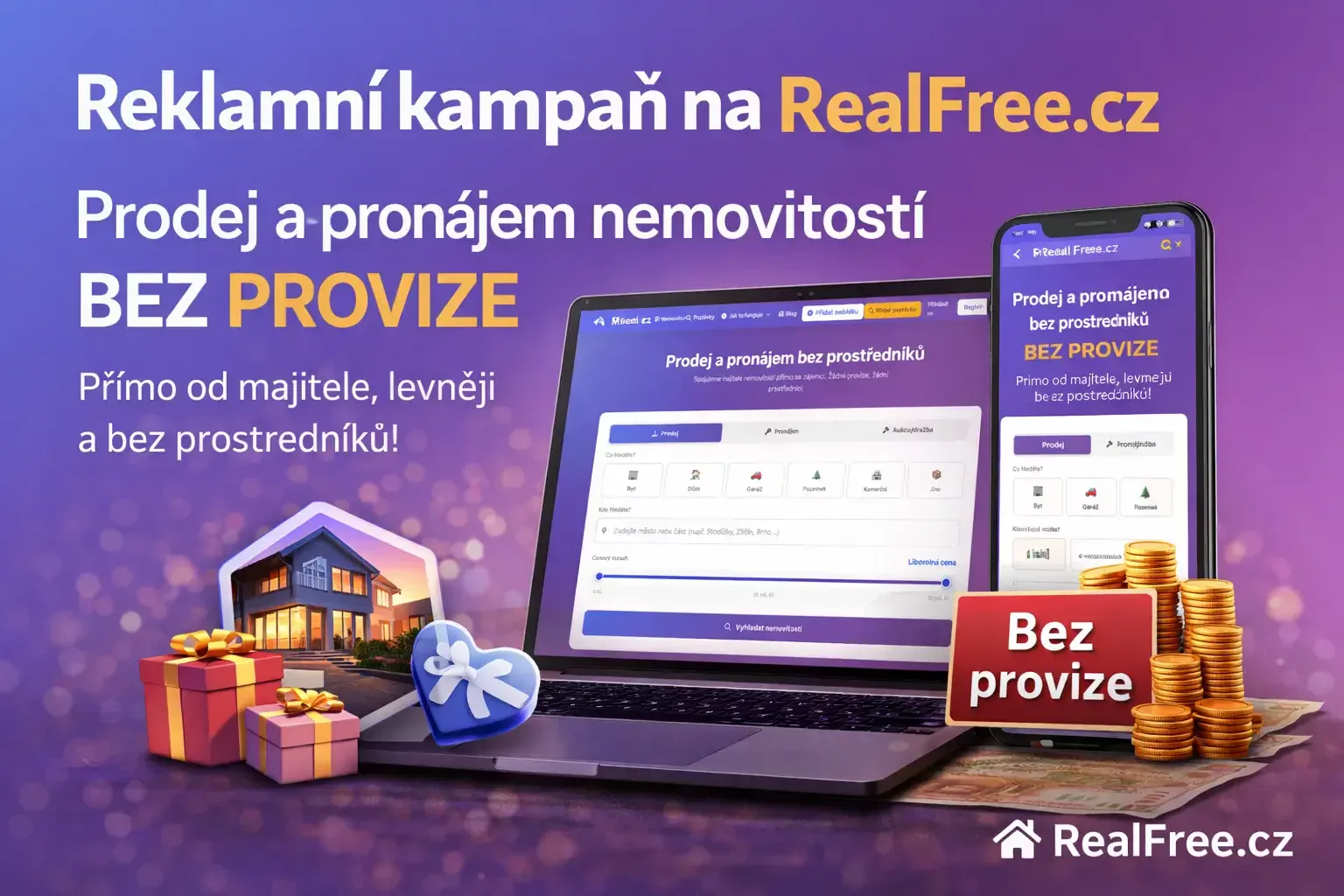 Reklamní kampaň na realitním portálu RealFree.cz